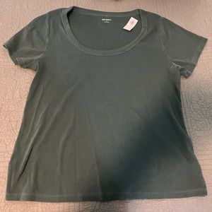 Old navy ribbed t shirt, size xxl, green, NWT